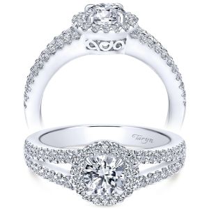Taryn 14k White Gold Round Halo Engagement Ring TE95425W44JJ