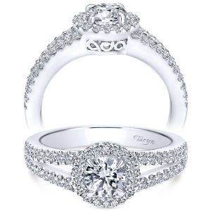 Taryn 14k White Gold Round Halo Engagement Ring TE95425W44JJ