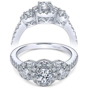 Taryn 14k White Gold Round Halo Engagement Ring TE95992W44JJ