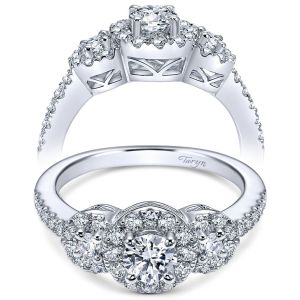 Taryn 14k White Gold Round Halo Engagement Ring TE95992W44JJ