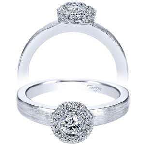 Taryn 14k White Gold Round Halo Engagement Ring TE96072W44JJ