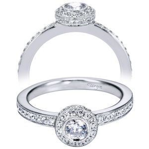 Taryn 14k White Gold Round Halo Engagement Ring TE96074W44JJ