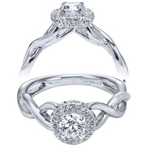 Taryn 14k White Gold Round Halo Engagement Ring TE96084W44JJ