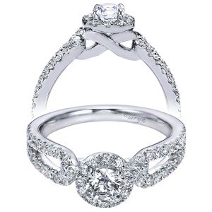 Taryn 14k White Gold Round Halo Engagement Ring TE96098W44JJ