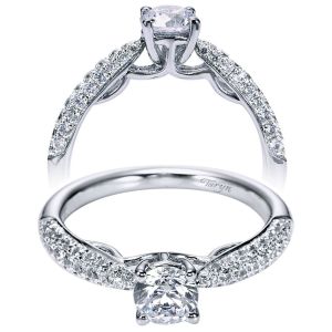 Taryn 14k White Gold Round Straight Engagement Ring TE96289W44JJ