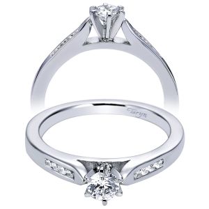 Taryn 14k White Gold Round Straight Engagement Ring TE96352W44JJ
