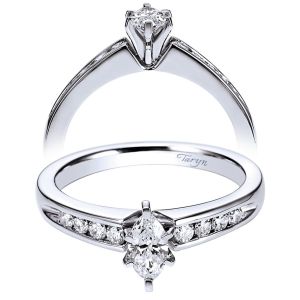 Taryn 14k White Gold Marquise Straight Engagement Ring TE96353W44JJ