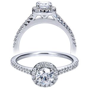 Taryn 14k White Gold Round Halo Engagement Ring TE96417W44JJ