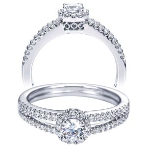 Taryn 14k White Gold Round Halo Engagement Ring TE96433W44JJ