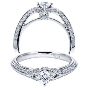 Taryn 14k White Gold Princess Cut Straight Engagement Ring TE96962W44JJ