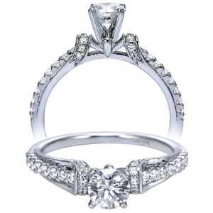 Taryn 14k White Gold Round Straight Engagement Ring TE97712W44JJ