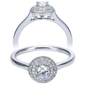 Taryn 14k White Gold Round Halo Engagement Ring TE97766W44JJ
