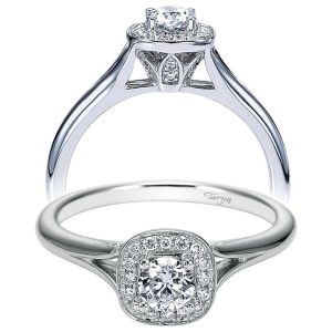 Taryn 14k White Gold Round Halo Engagement Ring TE97771W44JJ 
