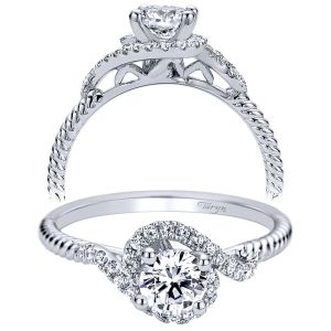 Taryn 14k White Gold Round Halo Engagement Ring TE98142W44JJ