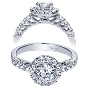 Taryn 14k White Gold Round Halo Engagement Ring TE98150W44JJ