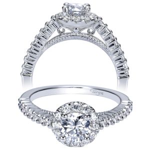 Taryn 14k White Gold Round Halo Engagement Ring TE98203W44JJ