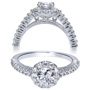 Taryn 14k White Gold Round Halo Engagement Ring TE98203W44JJ