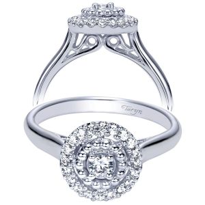 Taryn 14k White Gold Round Halo Engagement Ring TE98428W44JJ