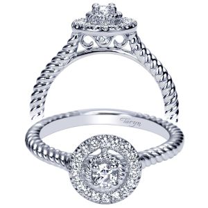 Taryn 14k White Gold Round Halo Engagement Ring TE98429W44JJ