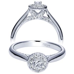 Taryn 14k White Gold Round Halo Engagement Ring TE98434W44JJ