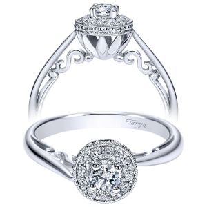 Taryn 14k White Gold Round Halo Engagement Ring TE98442W44JJ