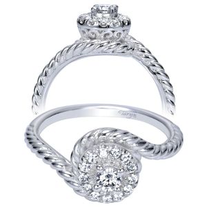 Taryn 14k White Gold Round Halo Engagement Ring TE98482W44JJ
