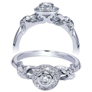 Taryn 14k White Gold Round Halo Engagement Ring TE98484W44JJ