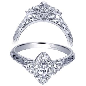 Taryn 14k White Gold Round Halo Engagement Ring TE98485W44JJ