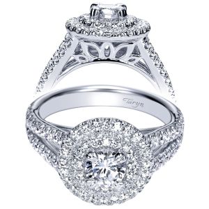 Taryn 14k White Gold Round Double Halo Engagement Ring TE98504W44JJ