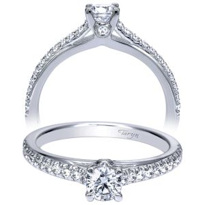 Taryn 14k White Gold Round Straight Engagement Ring TE98505W44JJ
