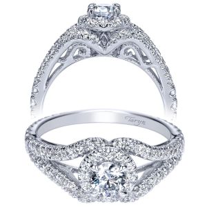 Taryn 14k White Gold Round Halo Engagement Ring TE98506W44JJ