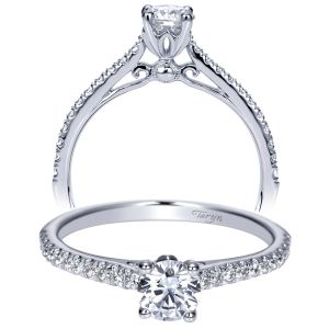 Taryn 14k White Gold Round Straight Engagement Ring TE98509W44JJ