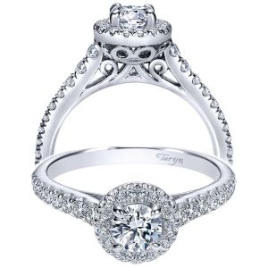 Taryn 14k White Gold Round Halo Engagement Ring TE98511W44JJ