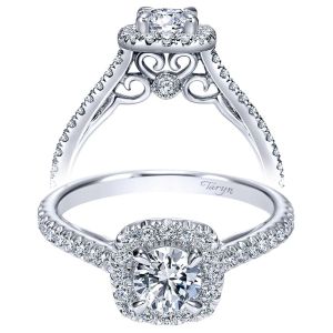 Taryn 14k White Gold Round Halo Engagement Ring TE98520W44JJ
