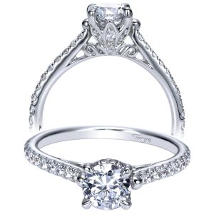 Taryn 14k White Gold Round Straight Engagement Ring TE98529W44JJ