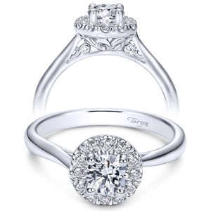 Taryn 14k White Gold Round Halo Engagement Ring TE98530W44JJ
