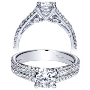Taryn 14k White Gold Round Straight Engagement Ring TE98560W44JJ