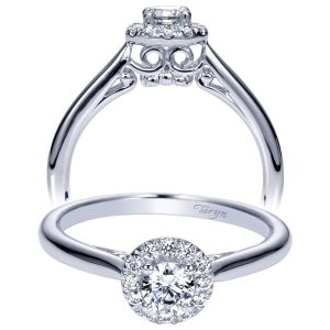 Taryn 14k White Gold Round Halo Engagement Ring TE98561W44JJ