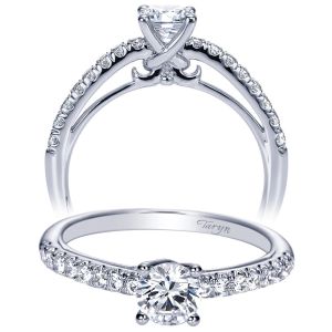 Taryn 14k White Gold Round Straight Engagement Ring TE98565W44JJ