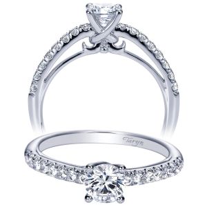 Taryn 14k White Gold Round Straight Engagement Ring TE98565W44JJ