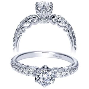 Taryn 14k White Gold Round Straight Engagement Ring TE98578W44JJ