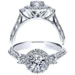 Taryn 14k White Gold Round Halo Engagement Ring TE98581W44JJ