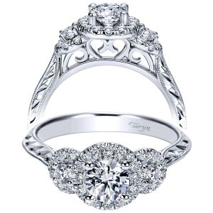 Taryn 14k White Gold Round Halo Engagement Ring TE98582W44JJ