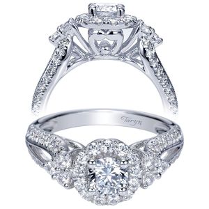 Taryn 14k White Gold Round Straight Engagement Ring TE98583W44JJ
