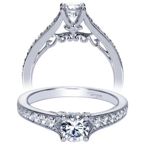 Taryn 14k White Gold Round Straight Engagement Ring TE98584W44JJ