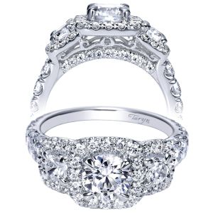 Taryn 14k White Gold Round Halo Engagement Ring TE98618W44JJ