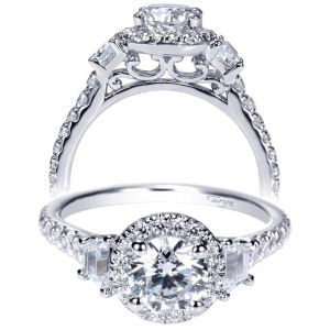 Taryn 14k White Gold Round Halo Engagement Ring TE98622W44JJ