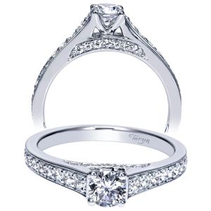 Taryn 14k White Gold Round Straight Engagement Ring TE98626W44JJ