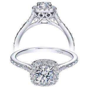 Taryn 14k White Gold Round Halo Engagement Ring TE98635W44JJ