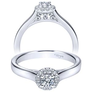 Taryn 14k White Gold Round Halo Engagement Ring TE98642W44JJ